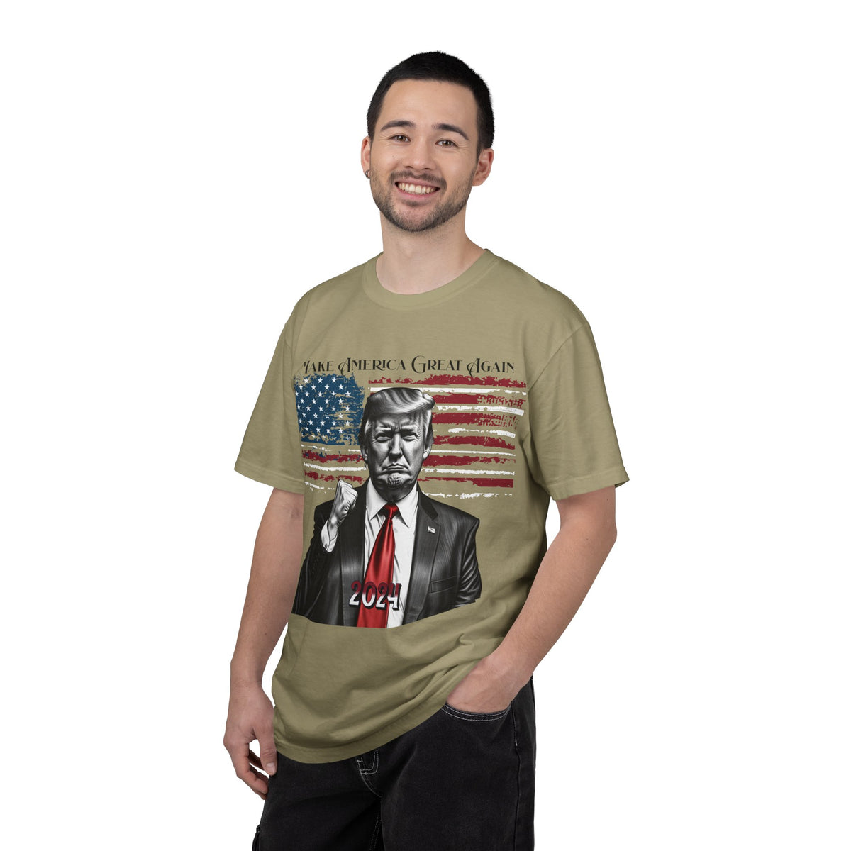 Patriotic 2024 Political Graphic T-Shirt — 'Make America Great Again' Design