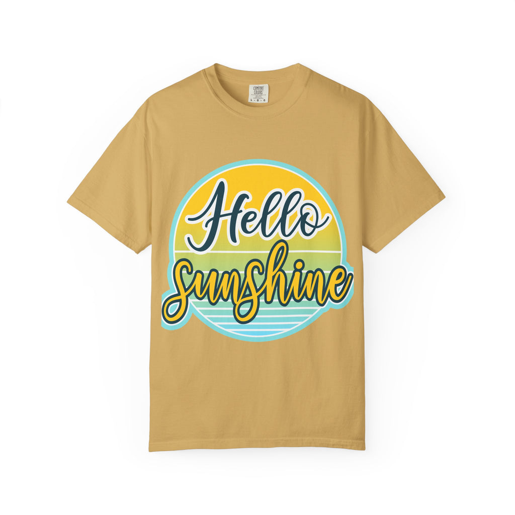 Hello Sunshine T-Shirt — Retro Sun Graphic Tee for Bright, Sunny Vibes