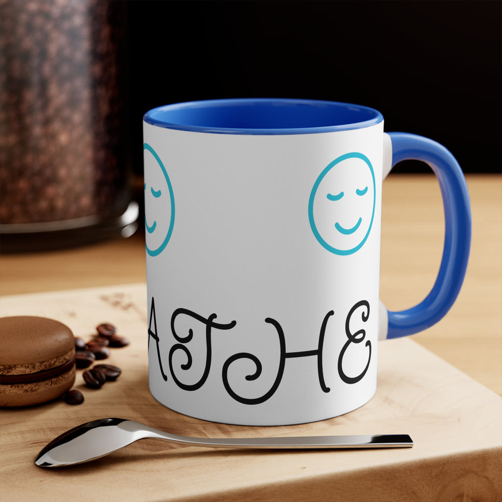 Calm Creator Accent Mug — 'BREATHE' Relaxation Coffee Cup