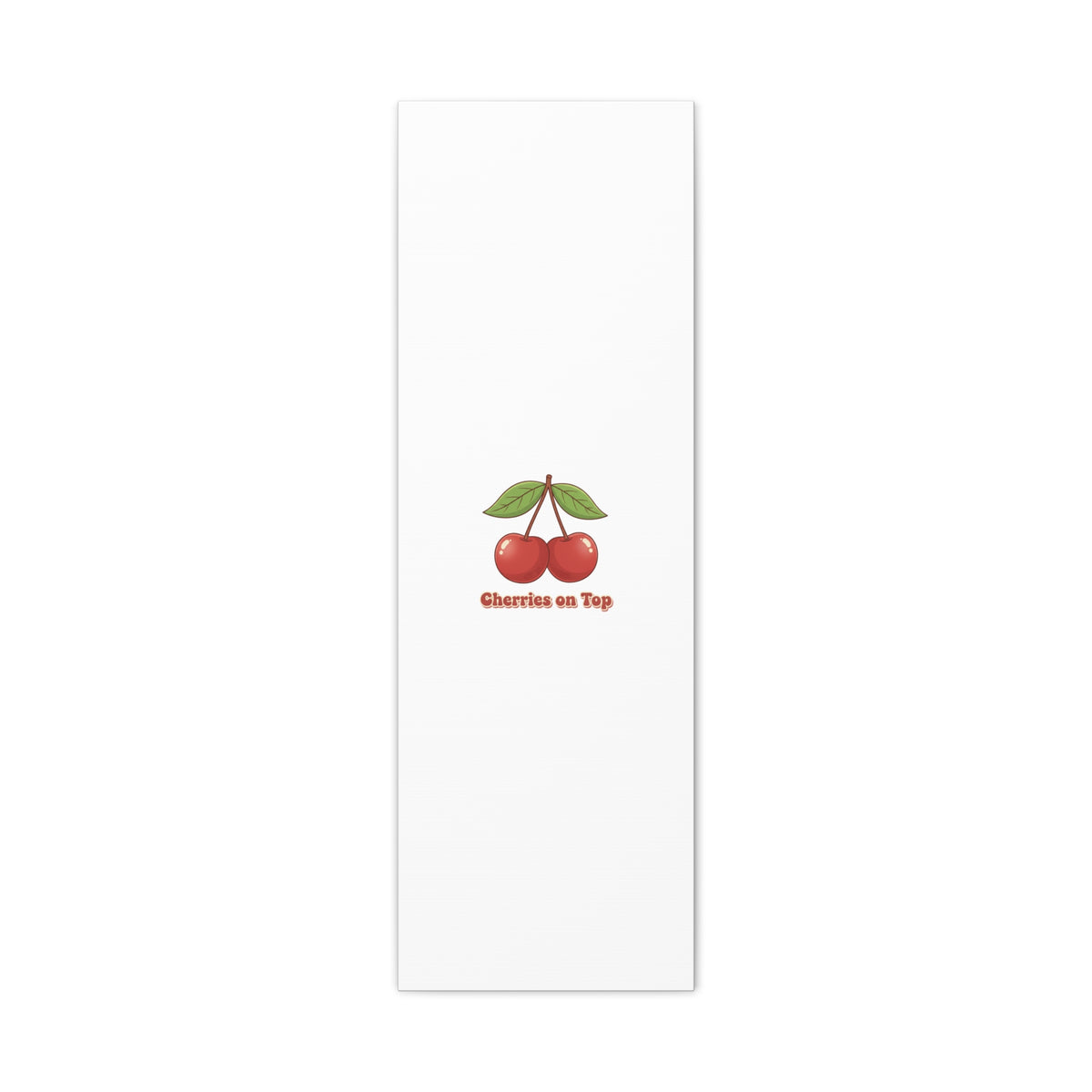 Cherry Illustration Canvas, vintage cherry fruit motif | kawaii retro wall art