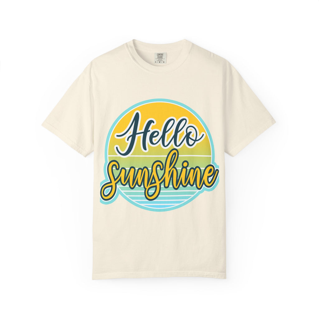 Hello Sunshine T-Shirt — Retro Sun Graphic Tee for Bright, Sunny Vibes