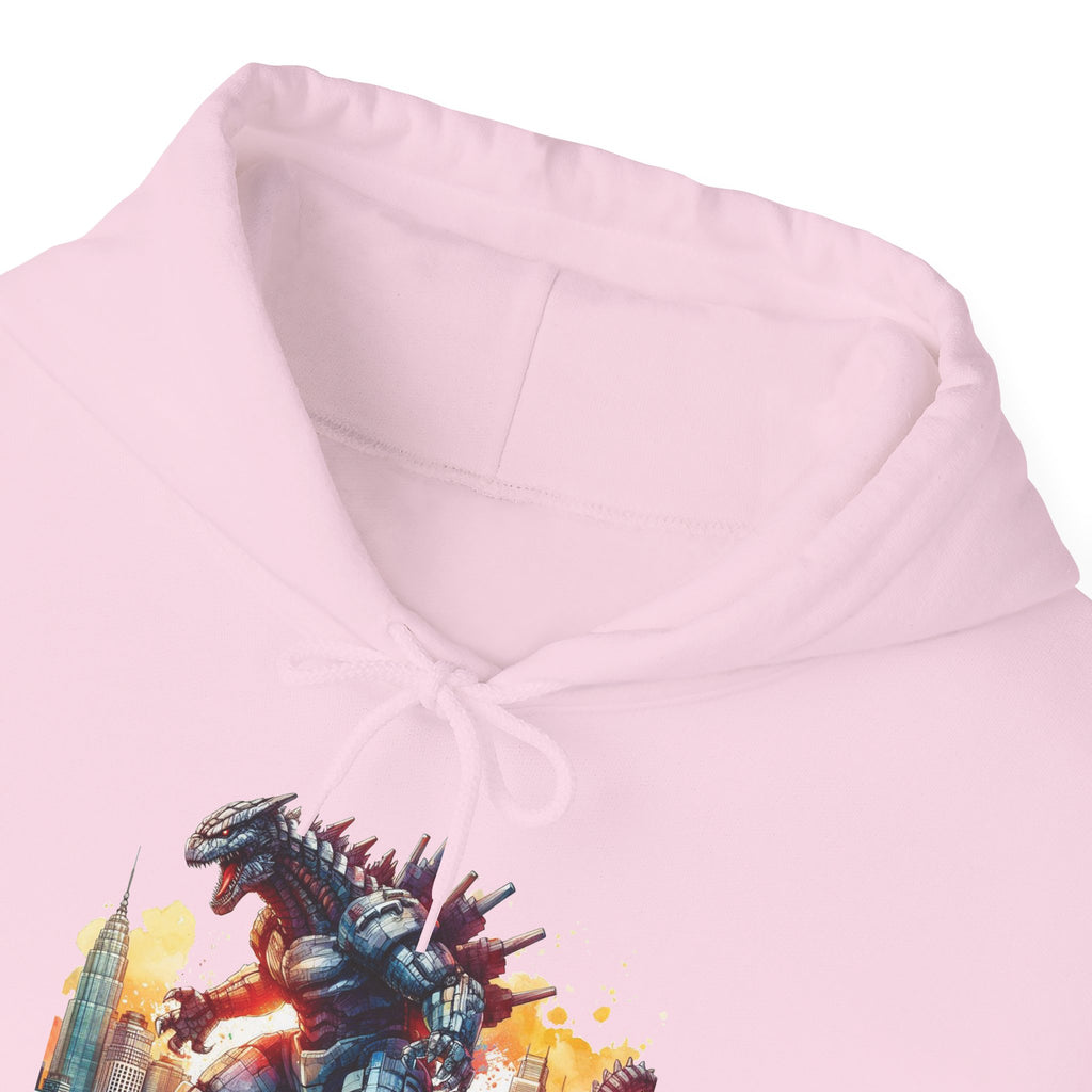 Godzilla Cityscape Hoodie – Retro Monster Graphic Pullover