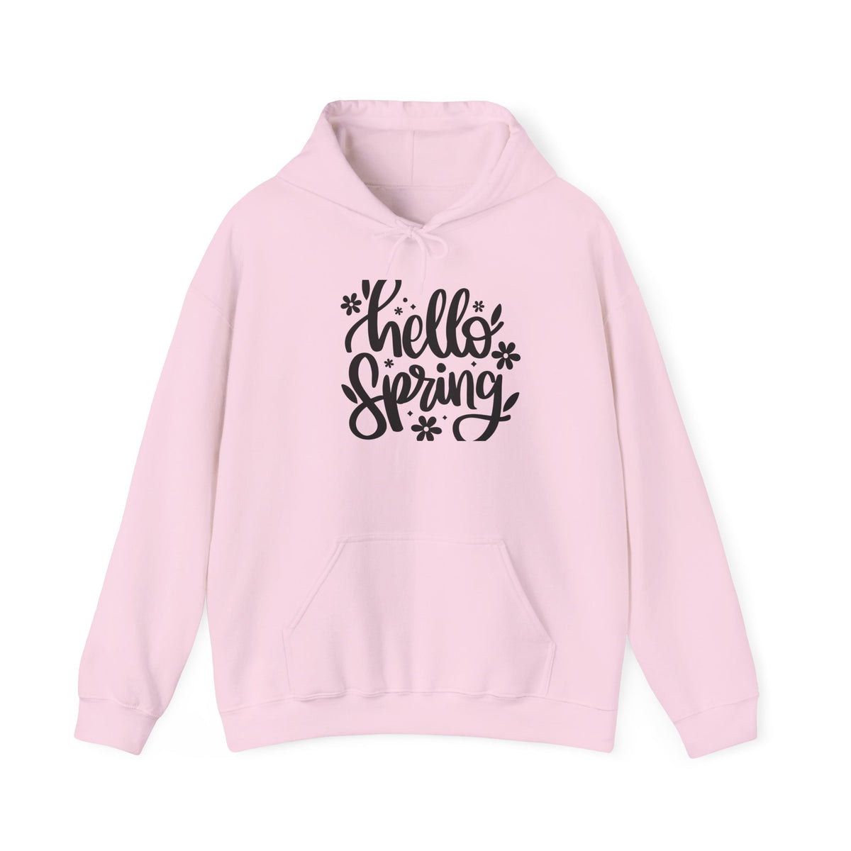 Hello Spring Hoodie - Floral Script Springtime Pullover