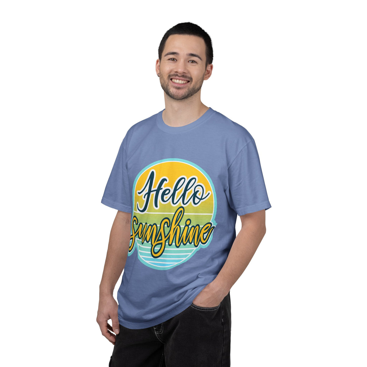 Hello Sunshine T-Shirt — Retro Sun Graphic Tee for Bright, Sunny Vibes