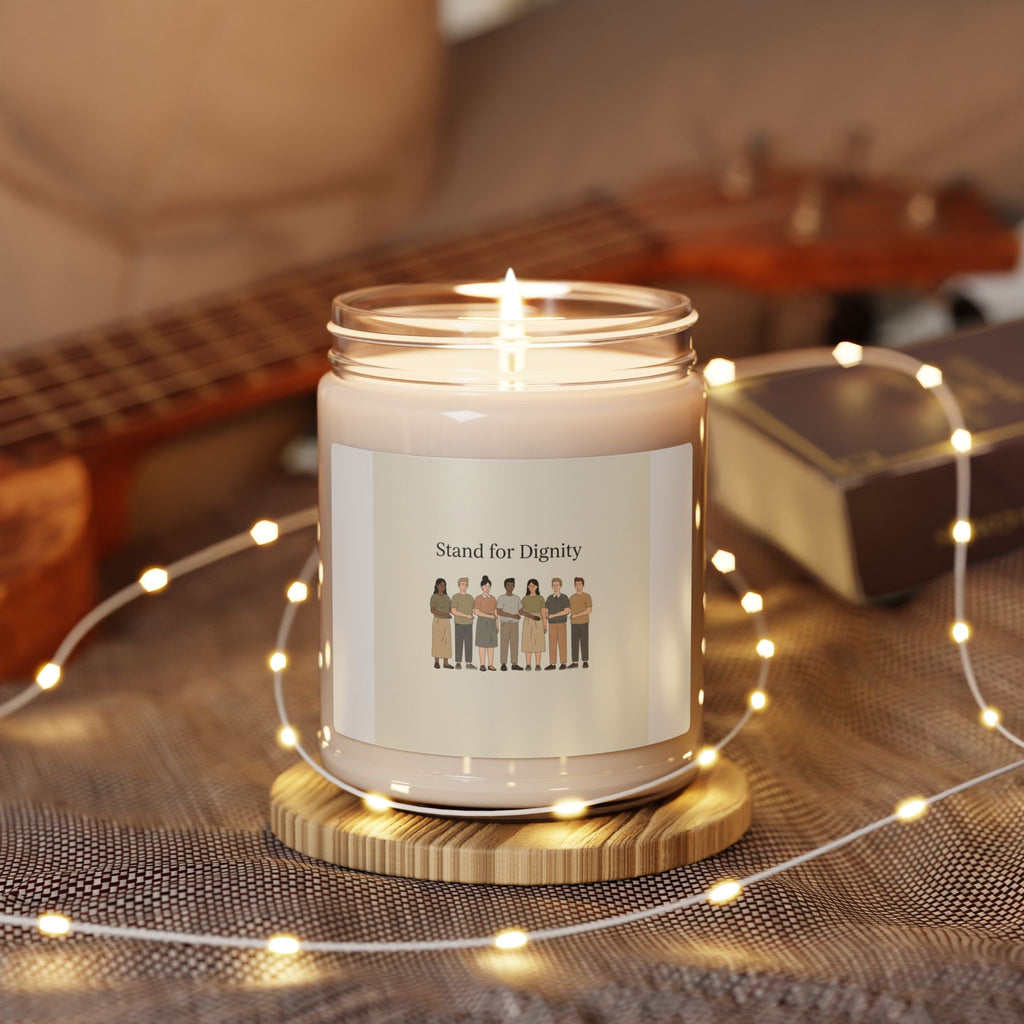Stand for Dignity Candle, Soy Jar | Unity, Human Dignity Statement