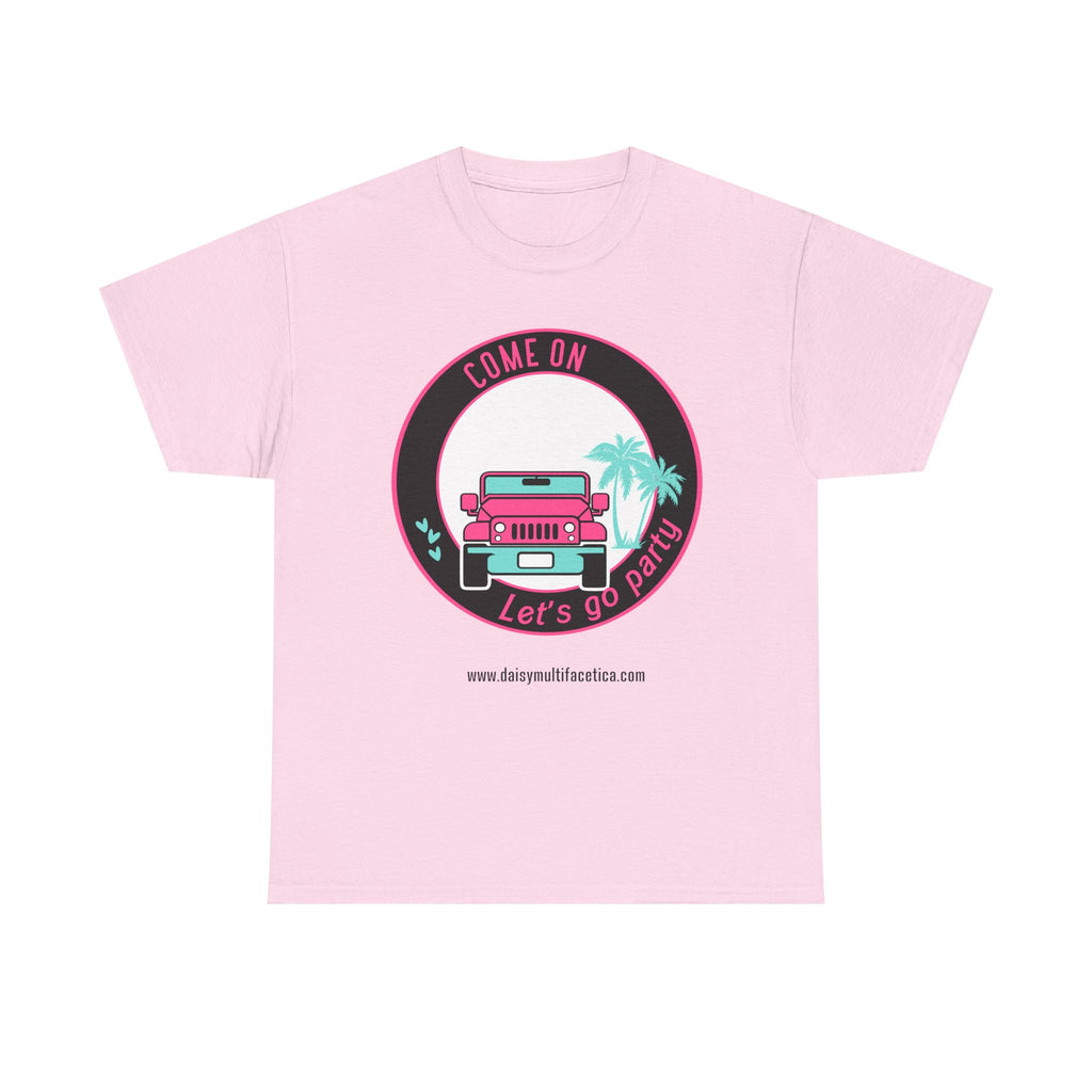 Jeep Beach Party Tee – “Come On Let’s Go Party” Retro Palm Graphic T-Shirt