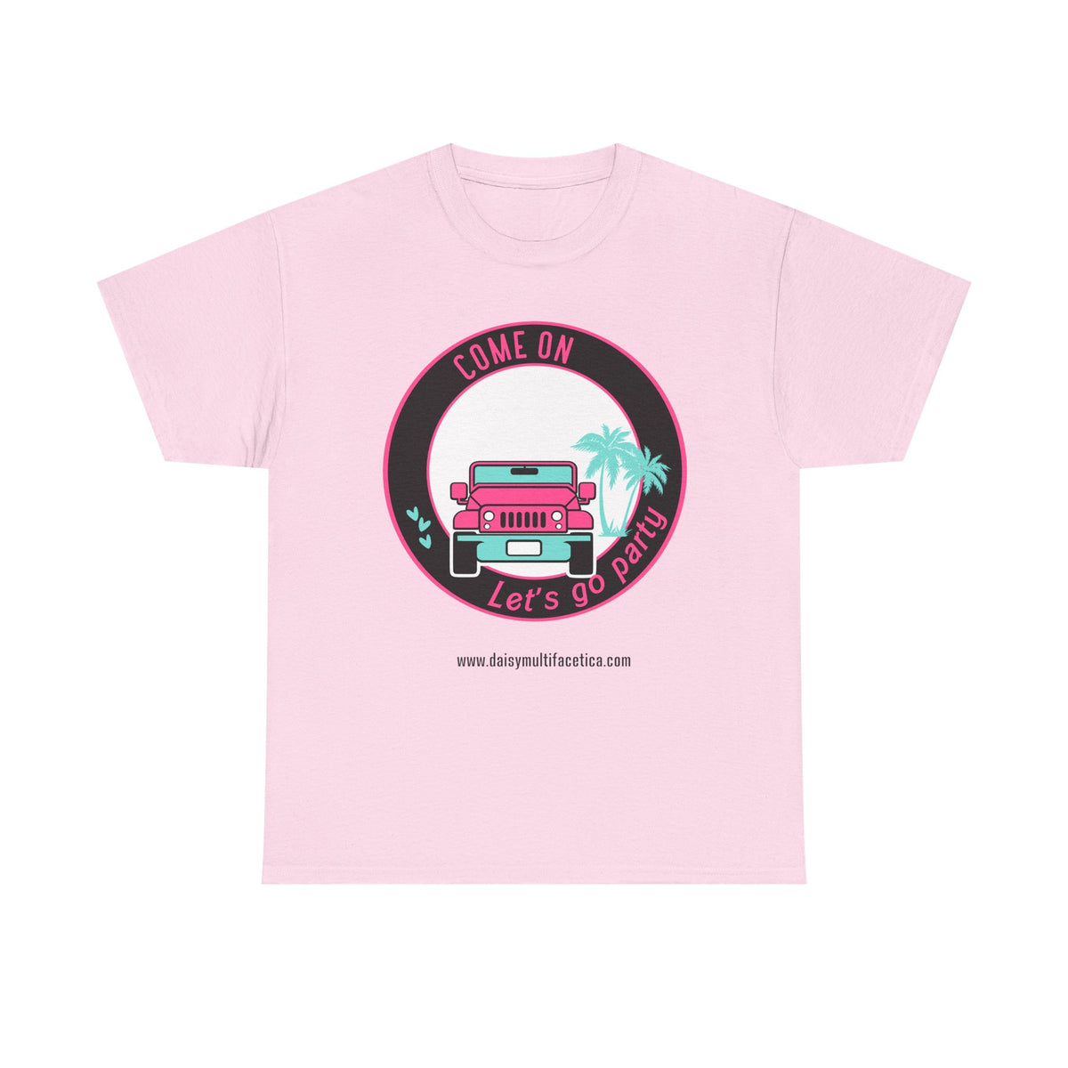 Jeep Beach Party Tee – “Come On Let’s Go Party” Retro Palm Graphic T-Shirt