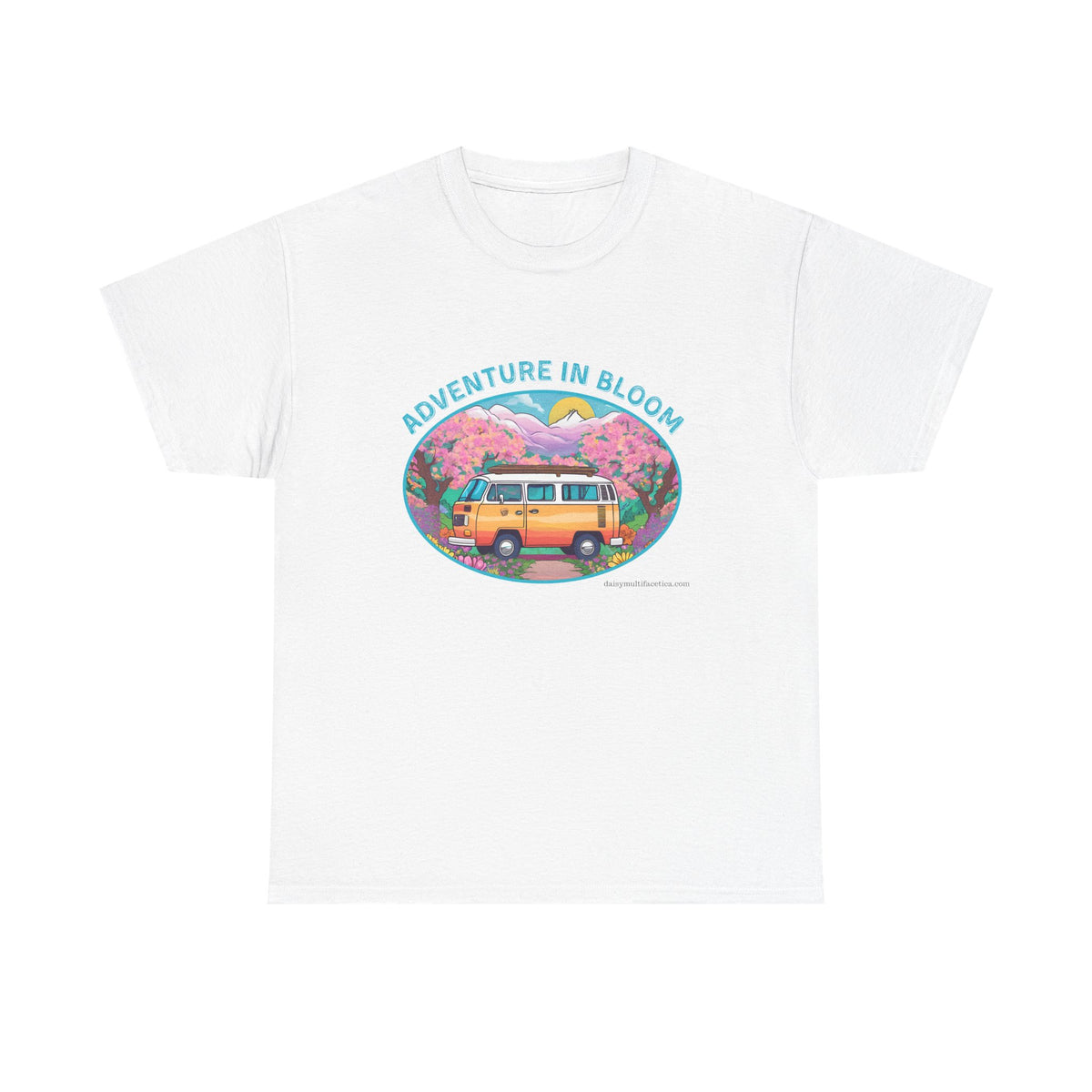 Adventure in Bloom Tee — Vintage Camper Van Floral Graphic T-Shirt