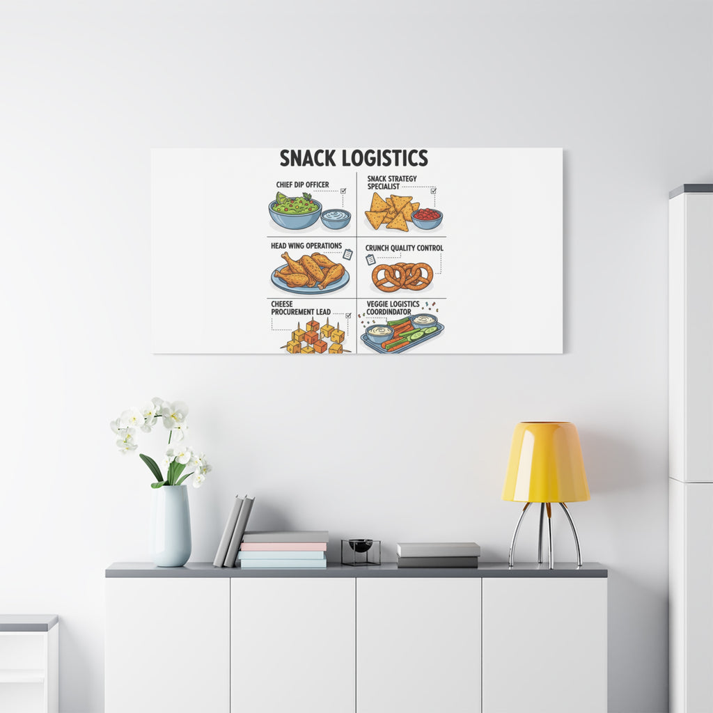 Game Day Snack Logistics Canvas, Dip Strategist Poster | Game Day Blueprint