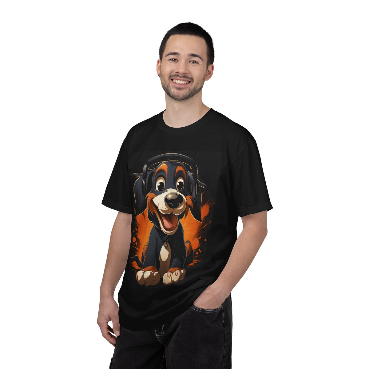 Happy Puppy Graphic T-Shirt — Cute Cartoon Dog Tee for Dog Lovers