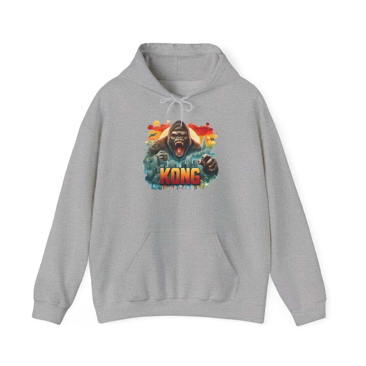 Kong Graphic Hoodie – Retro Sunset Gorilla Design