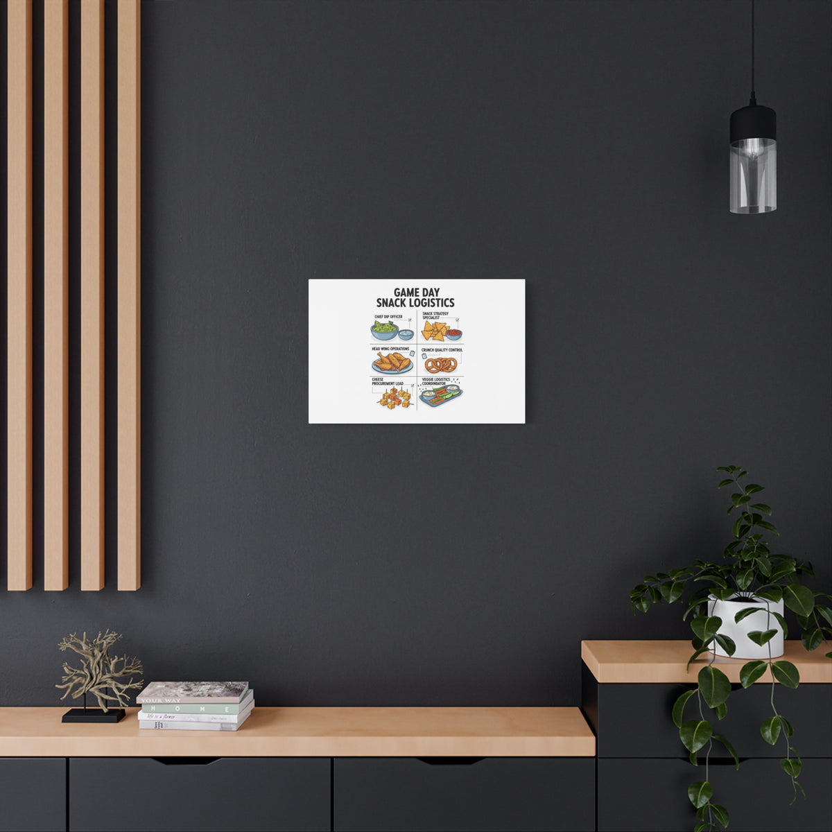 Game Day Snack Logistics Canvas, Dip Strategist Poster | Game Day Blueprint