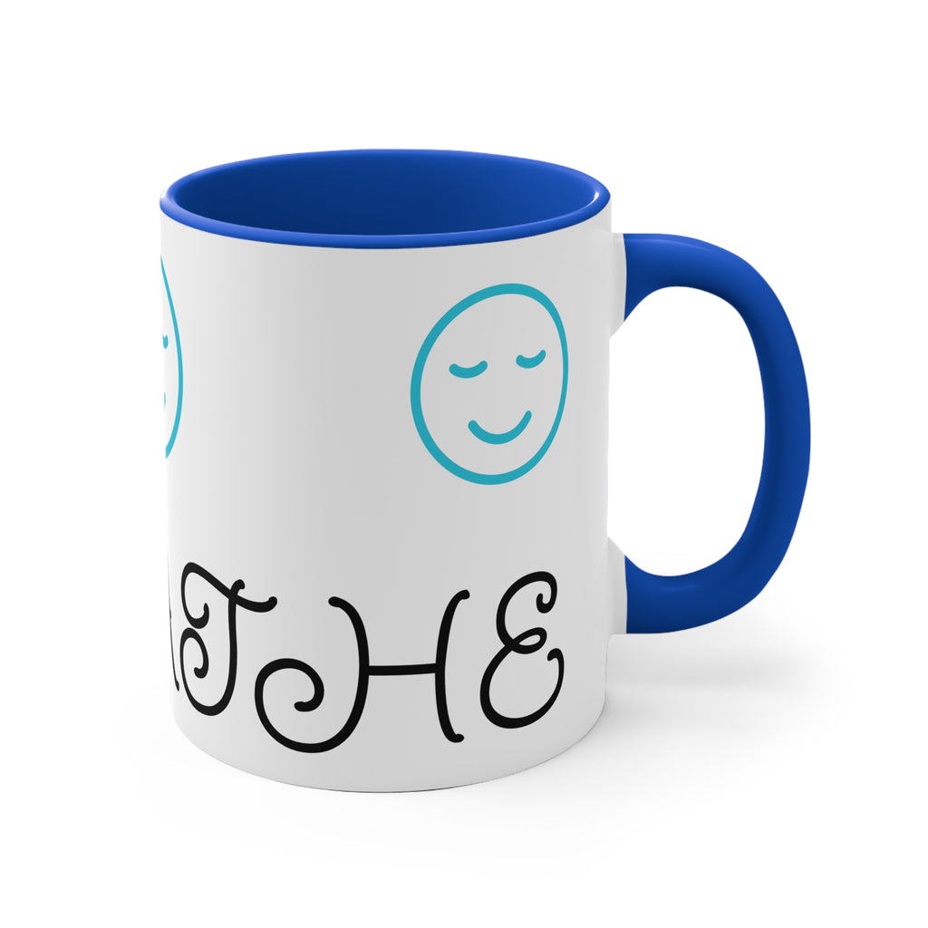 Calm Creator Accent Mug — 'BREATHE' Relaxation Coffee Cup