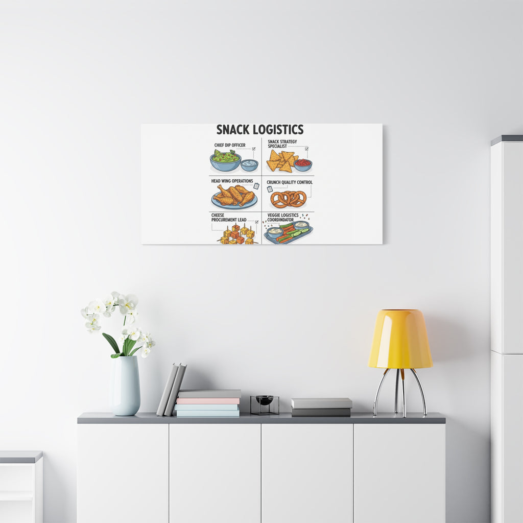 Game Day Snack Logistics Canvas, Dip Strategist Poster | Game Day Blueprint