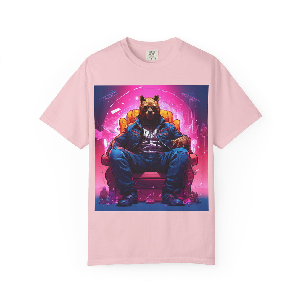 Bear Boss Graphic T-Shirt — Neon Cyberpunk Streetwear