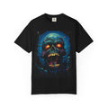 Horror Skull T-Shirt — Glowing Zombie Skull Graphic Tee for Halloween