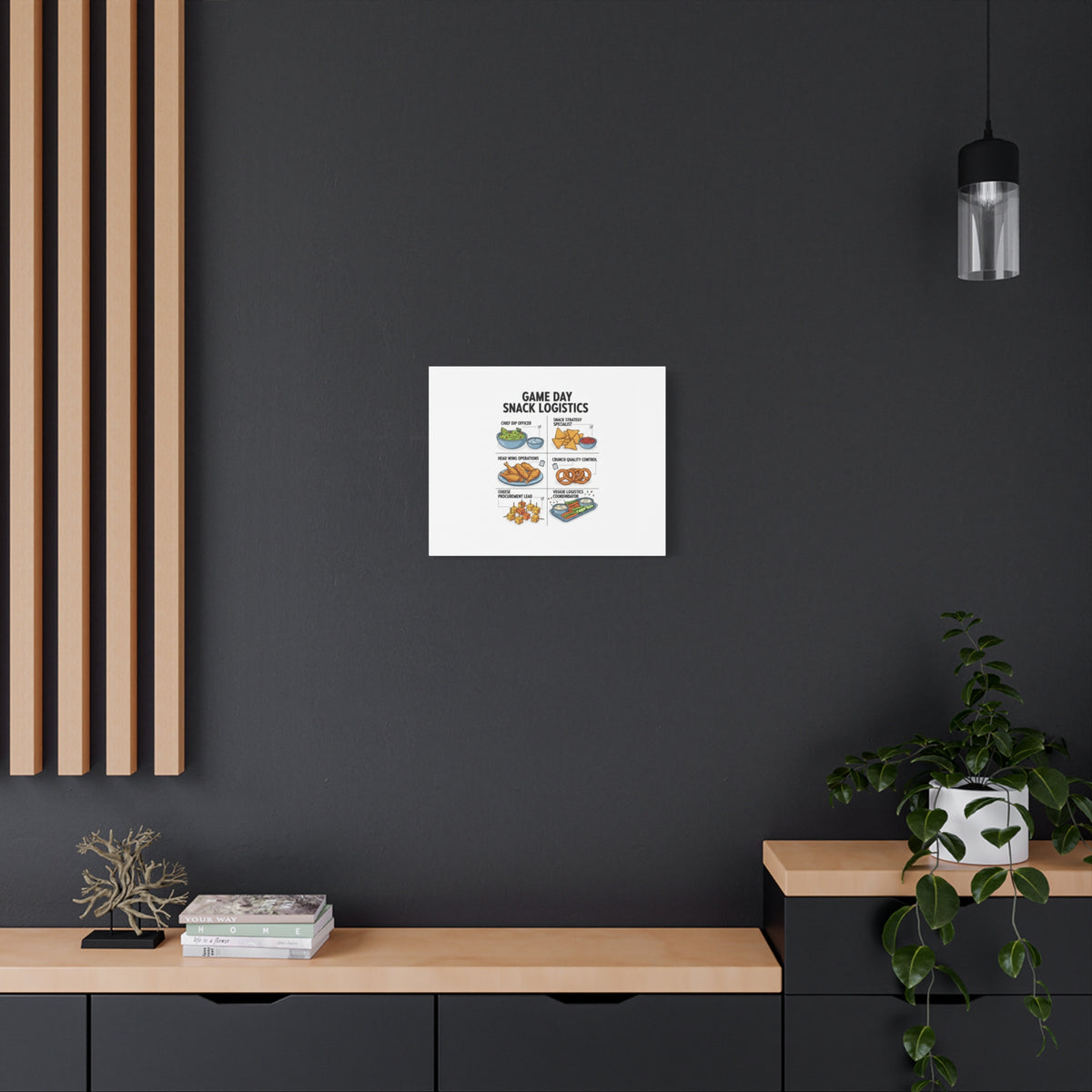 Game Day Snack Logistics Canvas, Dip Strategist Poster | Game Day Blueprint