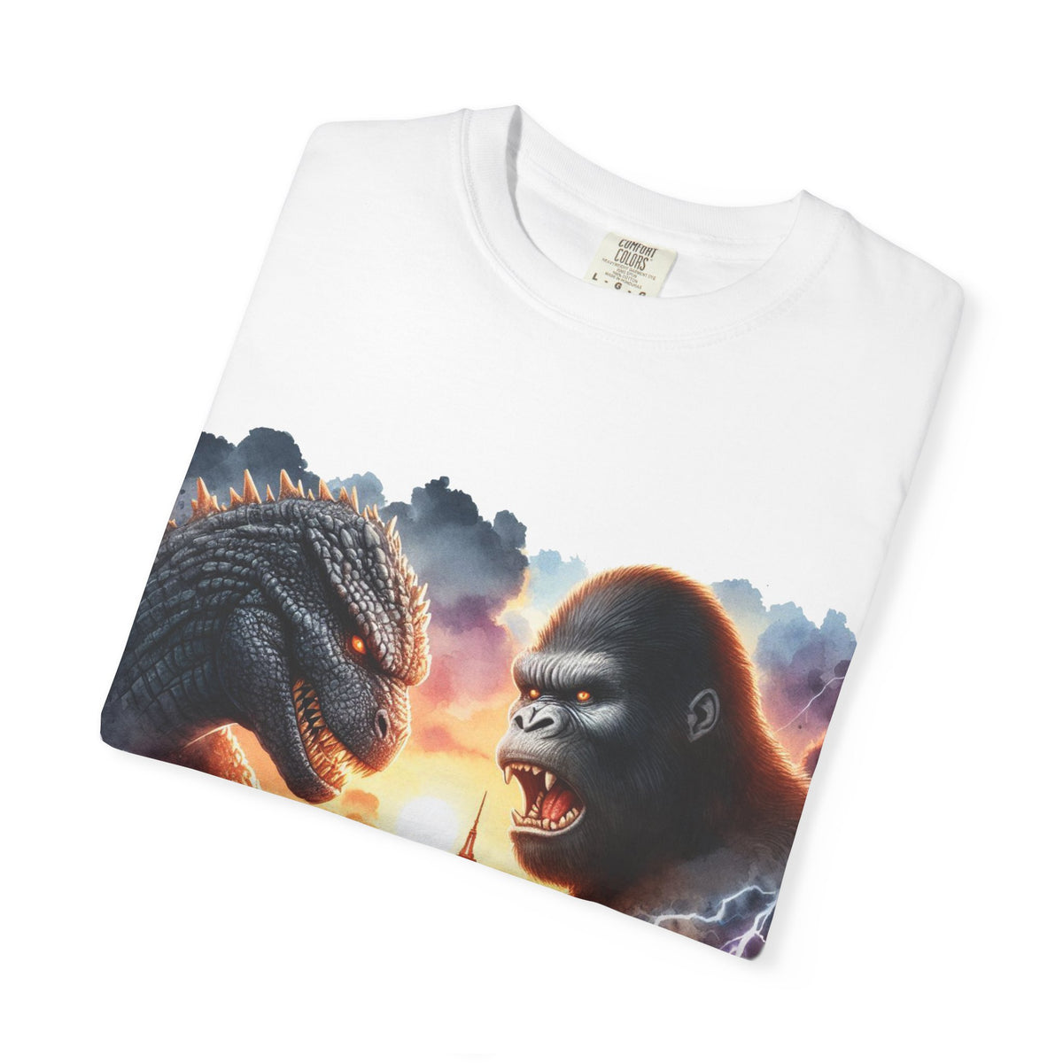 Kaiju Showdown T-Shirt — Godzilla vs King Kong City Battle Graphic Tee