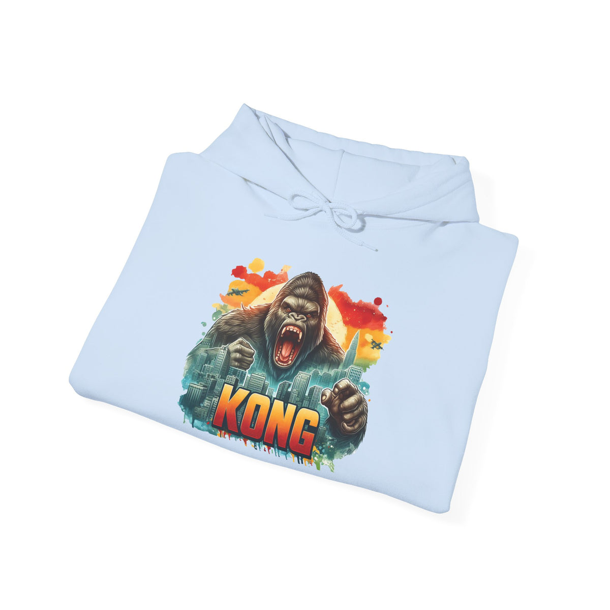 Kong Graphic Hoodie – Retro Sunset Gorilla Design
