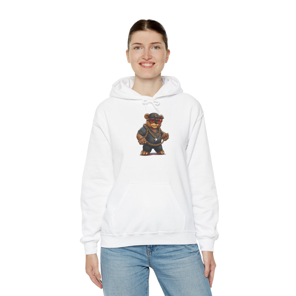 Bear Biker Hoodie — Vintage Cool Motorcycle Bear Graphic Sweatshirt