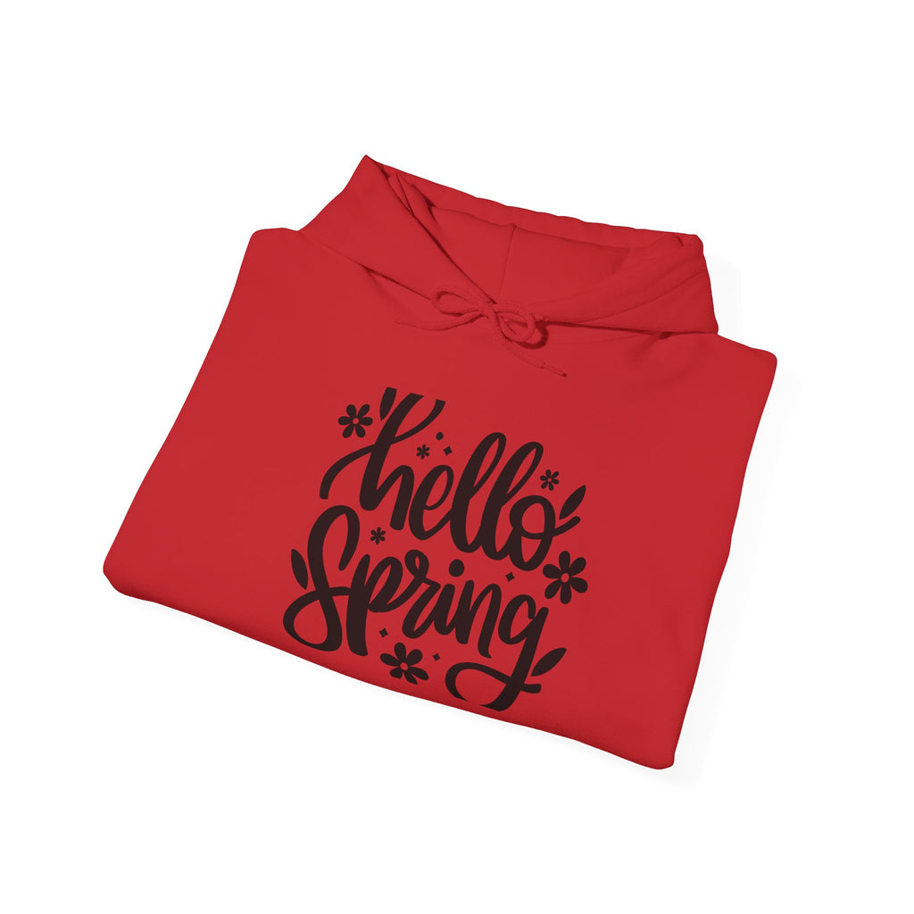Hello Spring Hoodie - Floral Script Springtime Pullover
