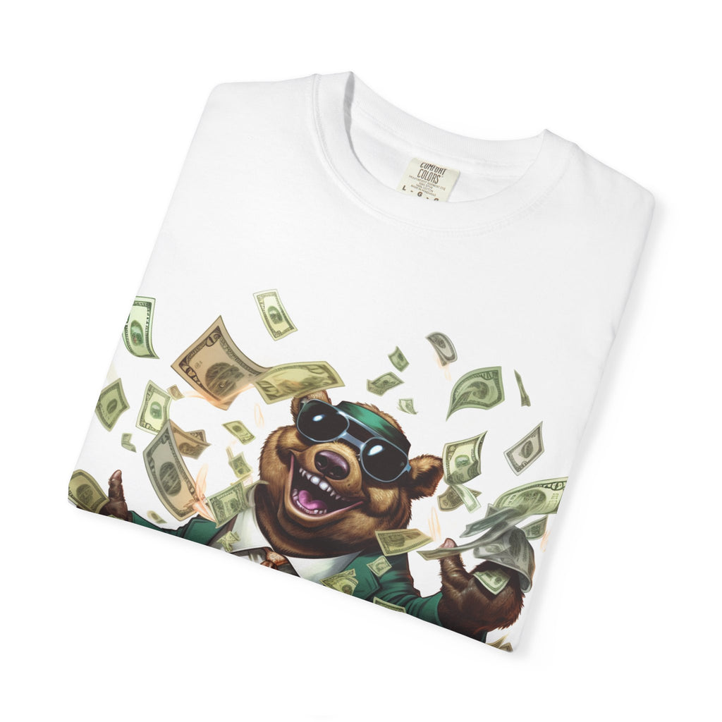 Bear in a Suit T-Shirt — 'Money Party' Funny Graphic Tee