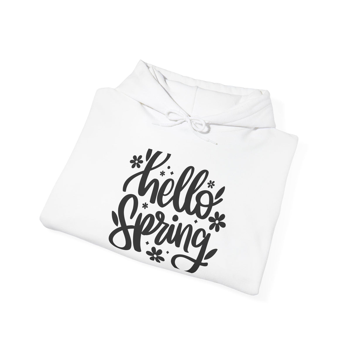 Hello Spring Hoodie - Floral Script Springtime Pullover