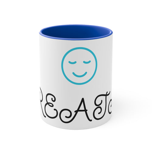 Calm Creator Accent Mug — 'BREATHE' Relaxation Coffee Cup