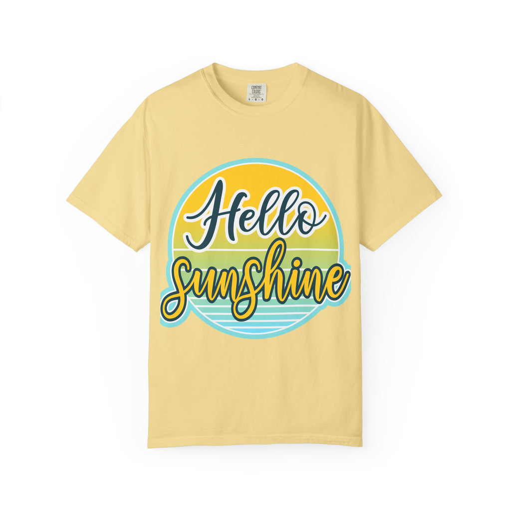 Hello Sunshine T-Shirt — Retro Sun Graphic Tee for Bright, Sunny Vibes