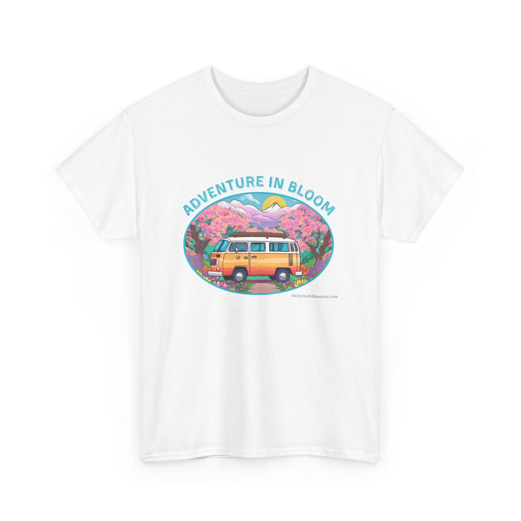 Adventure in Bloom Tee — Vintage Camper Van Floral Graphic T-Shirt