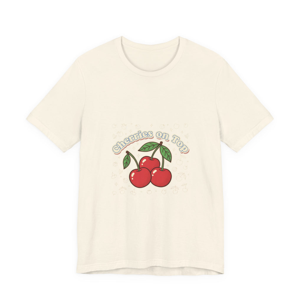 Cherries on Top Tee | Cherry Design Shirt, Retro Kawaii Fruit Graphic