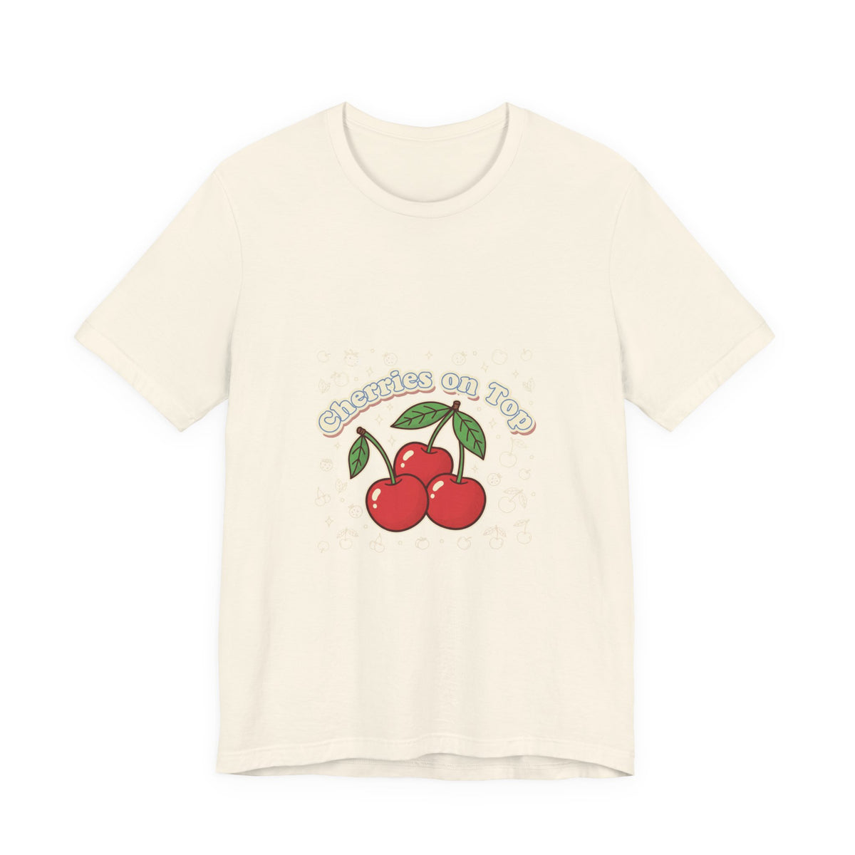 Cherries on Top Tee | Cherry Design Shirt, Retro Kawaii Fruit Graphic