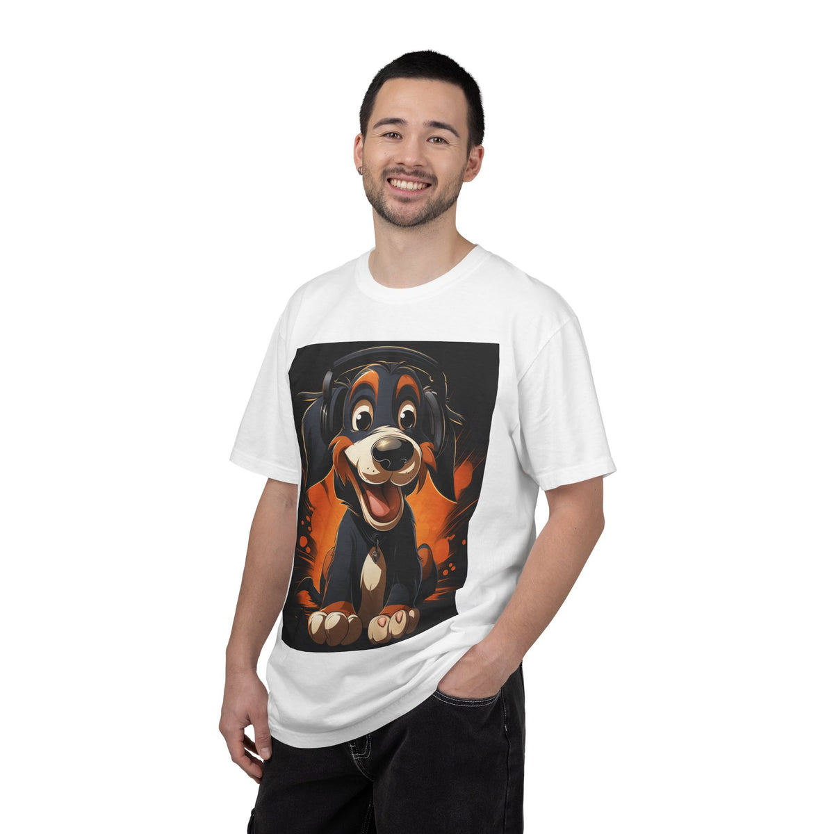 Happy Puppy Graphic T-Shirt — Cute Cartoon Dog Tee for Dog Lovers