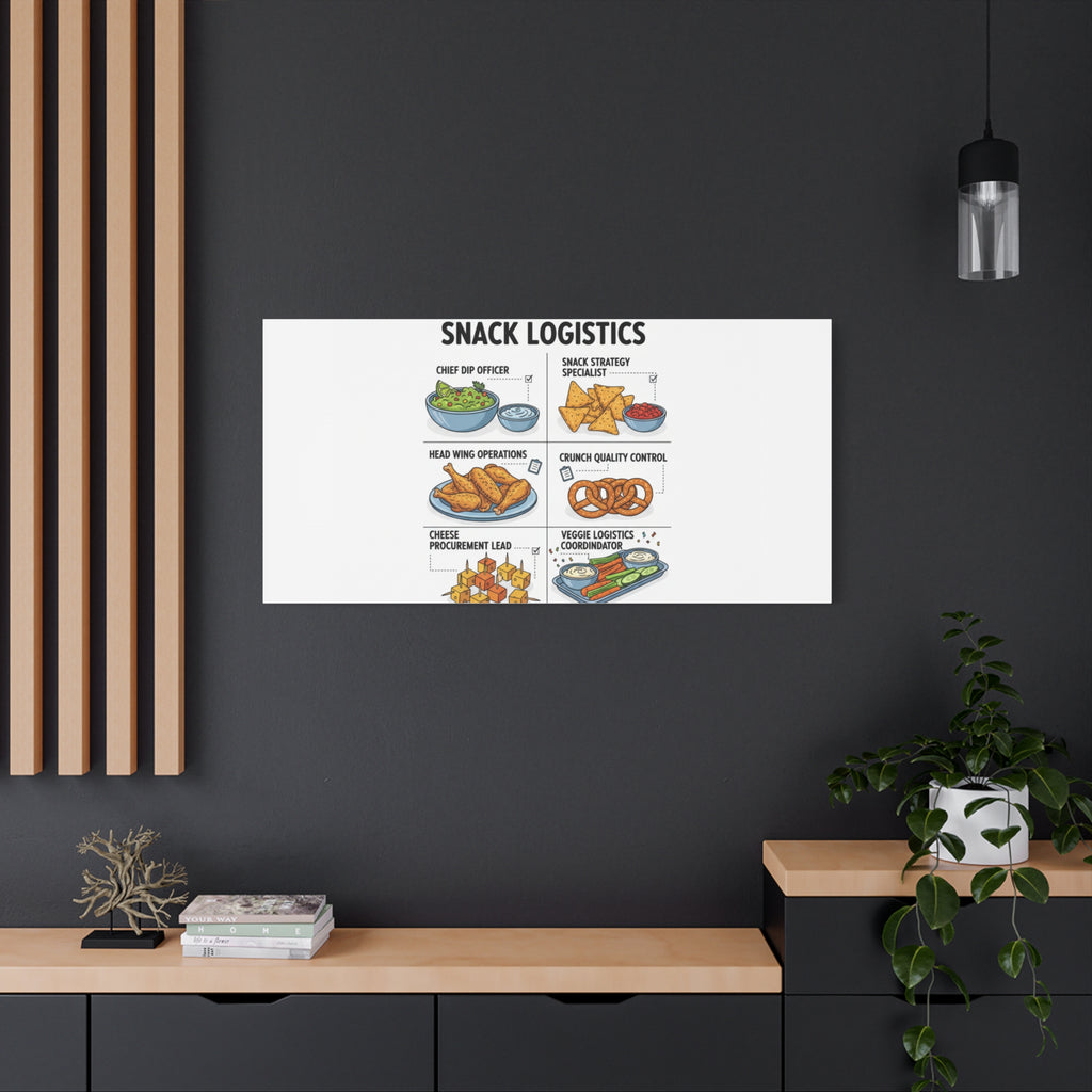 Game Day Snack Logistics Canvas, Dip Strategist Poster | Game Day Blueprint