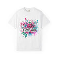 Mom I Love You Floral Watercolor T-Shirt — Mother's Day Gift