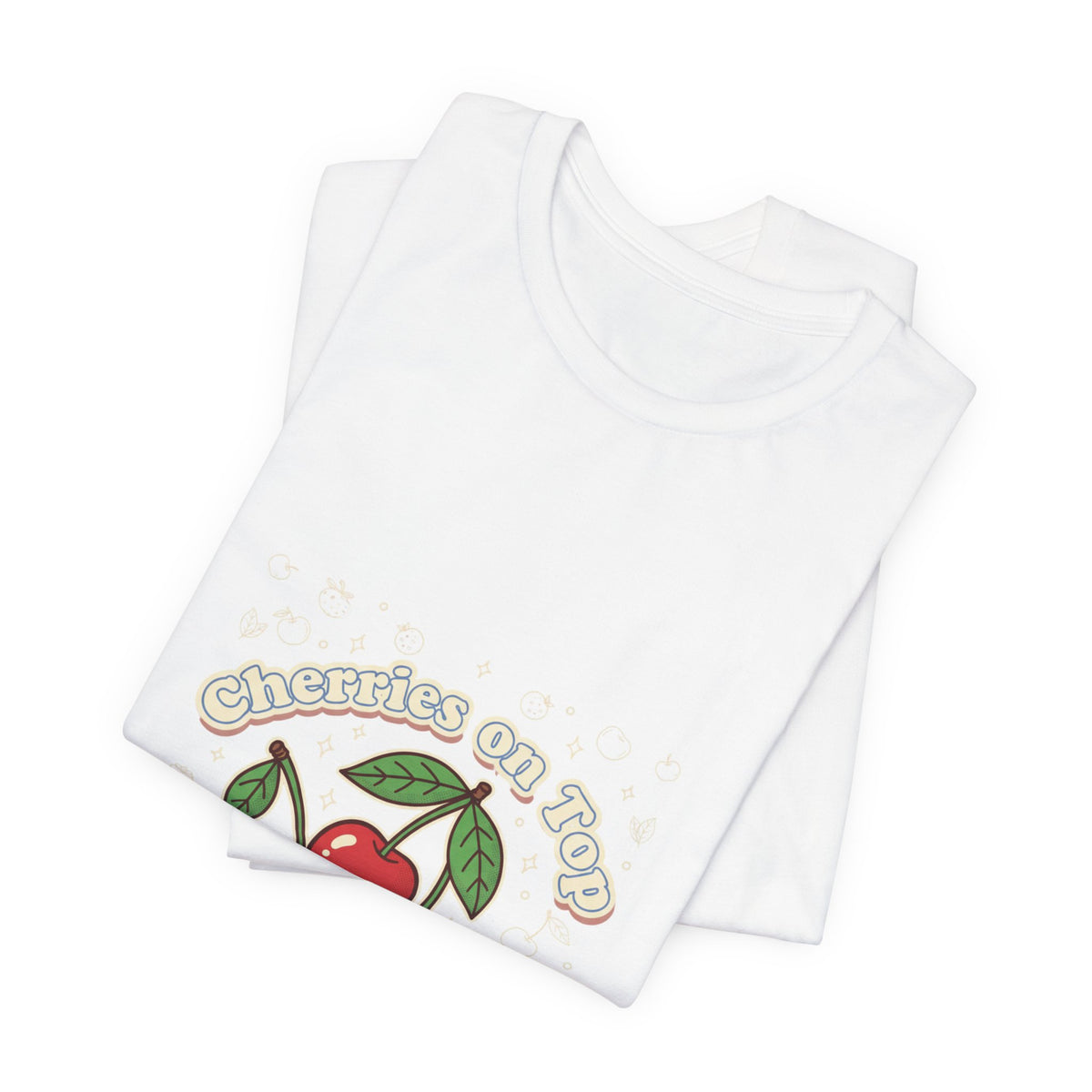 Cherries on Top Tee | Cherry Design Shirt, Retro Kawaii Fruit Graphic