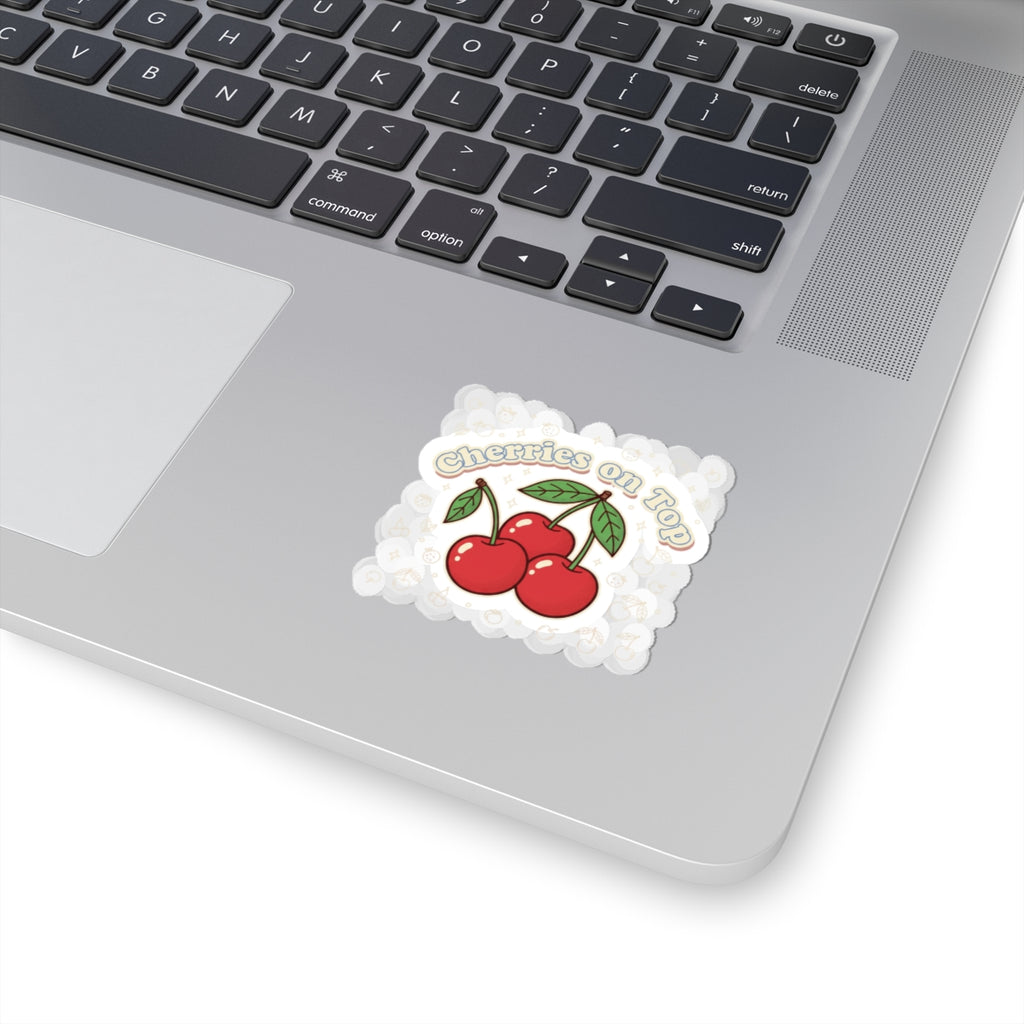 Cherries on Top Sticker | Vintage Kawaii Cherry Fruit Motif