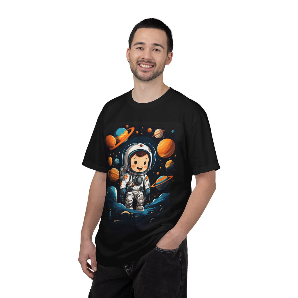 Cute Astronaut Space T-Shirt — Cartoon Planets Graphic Tee