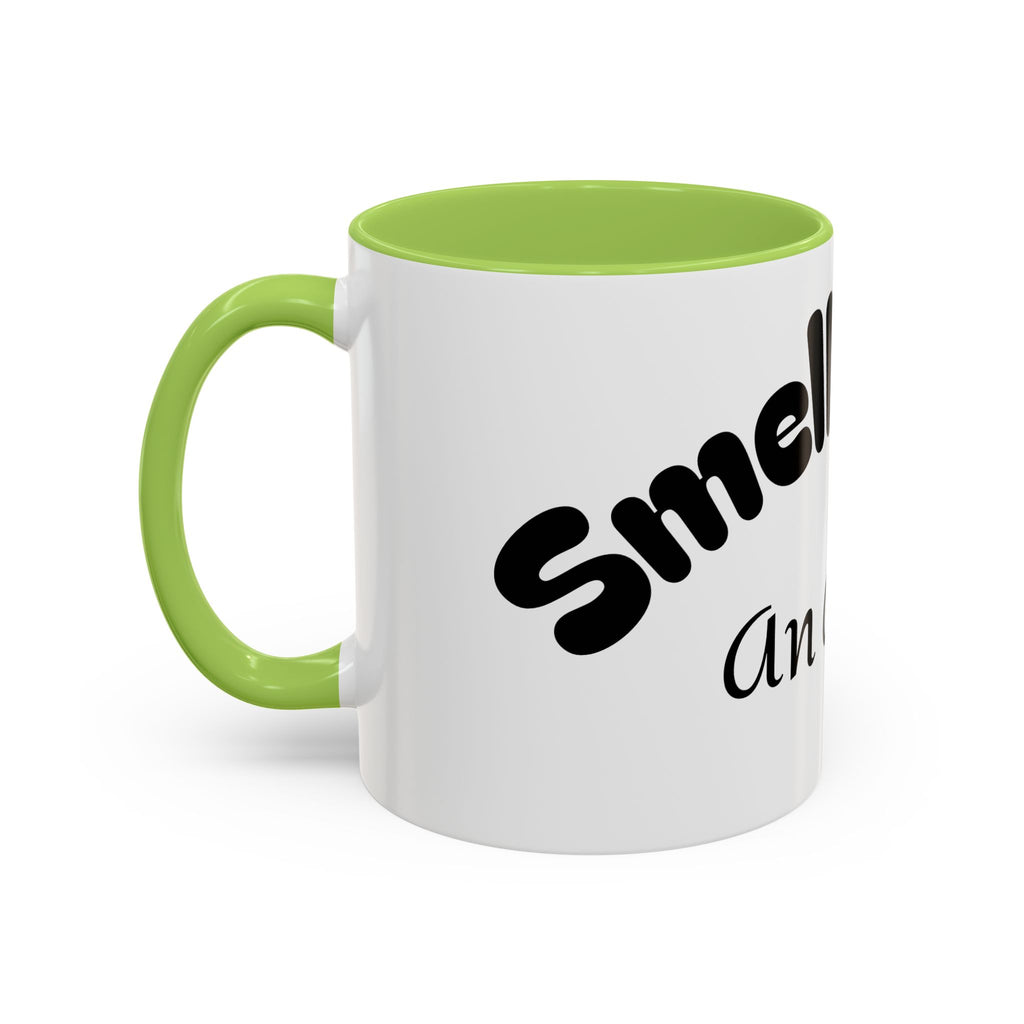 Funny Coffee Mug "Smells Like An Alibi" — Novelty Accent Mug (11/15oz)