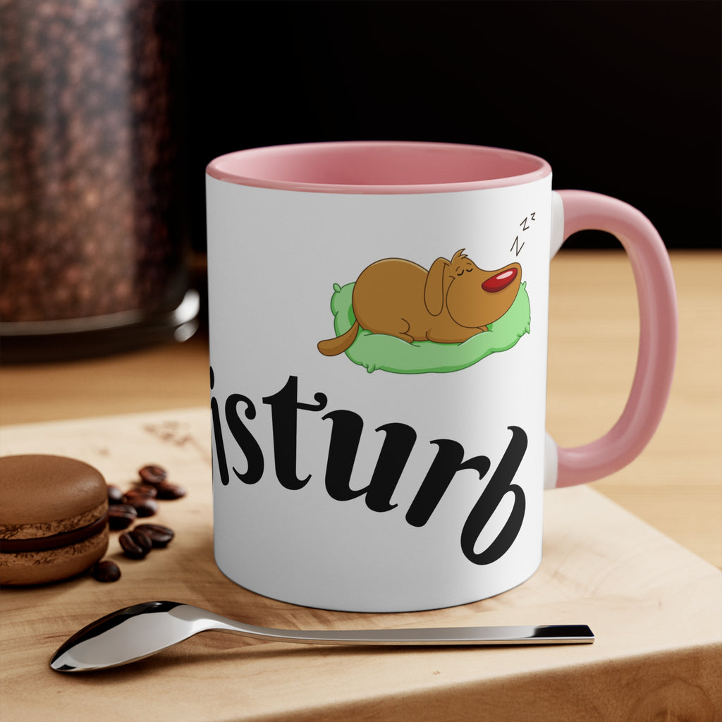 Accent Mug — "Do Not Disturb" Pink Interior Coffee Tea Cup