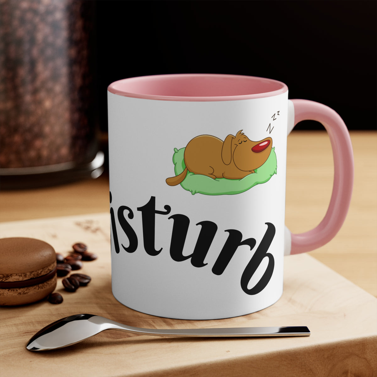 Accent Mug — "Do Not Disturb" Pink Interior Coffee Tea Cup