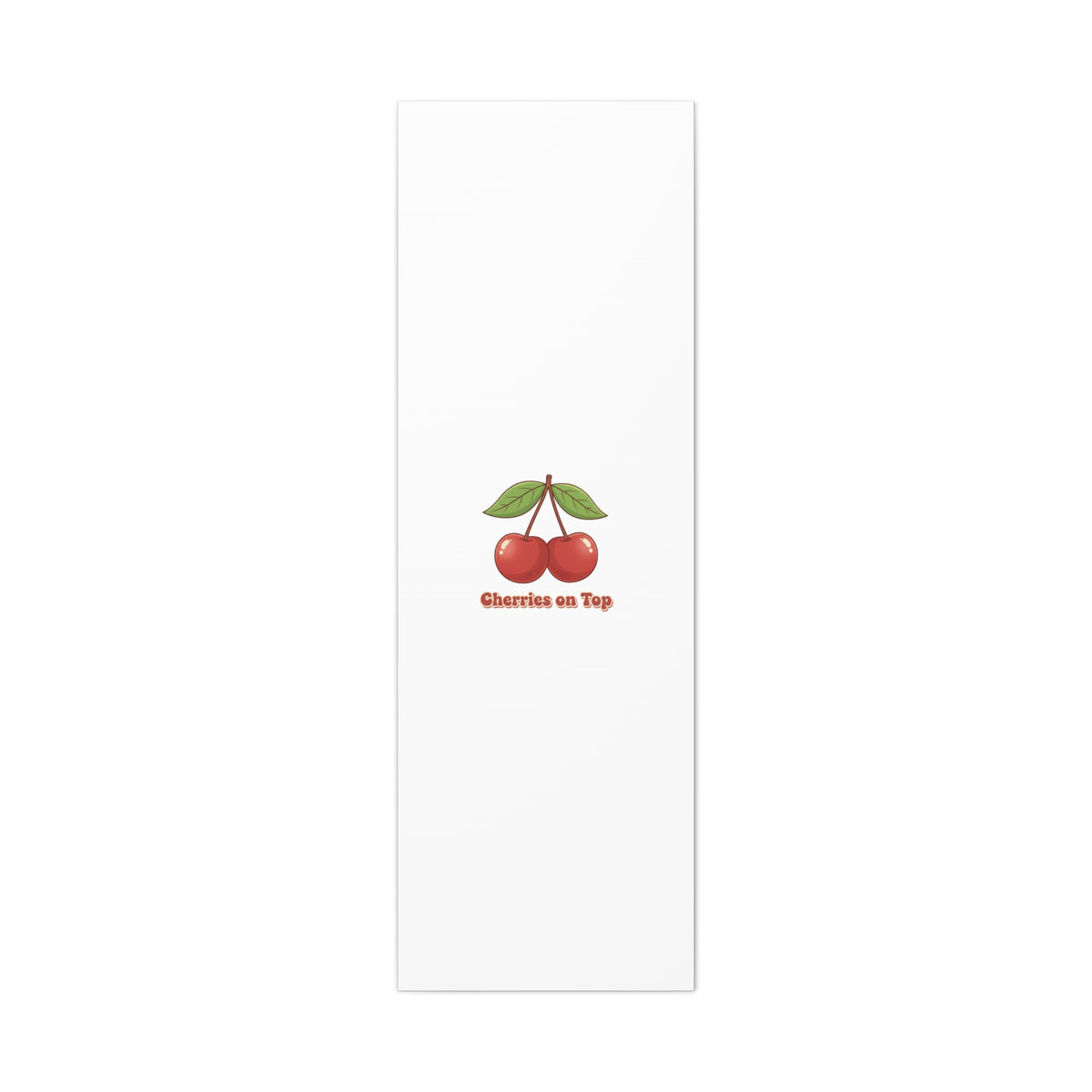 Cherry Illustration Canvas, vintage cherry fruit motif | kawaii retro wall art