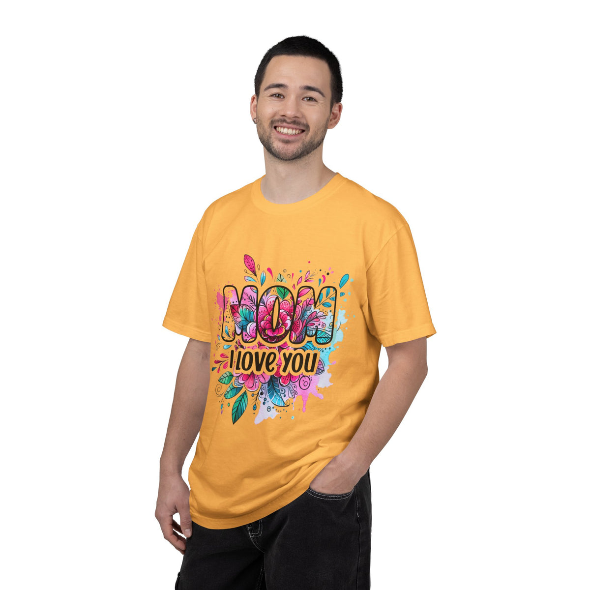 Mom I Love You Floral Watercolor T-Shirt — Mother's Day Gift
