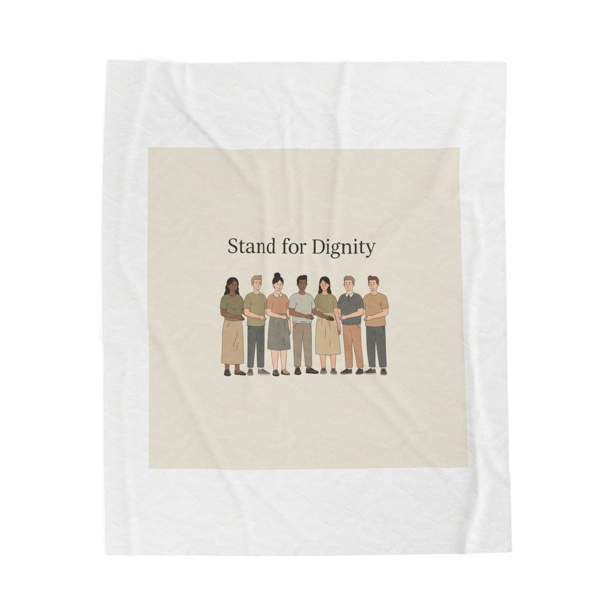 Stand for Dignity Velveteen Plush Blanket | Unity, Human Dignity, Inclusive Design