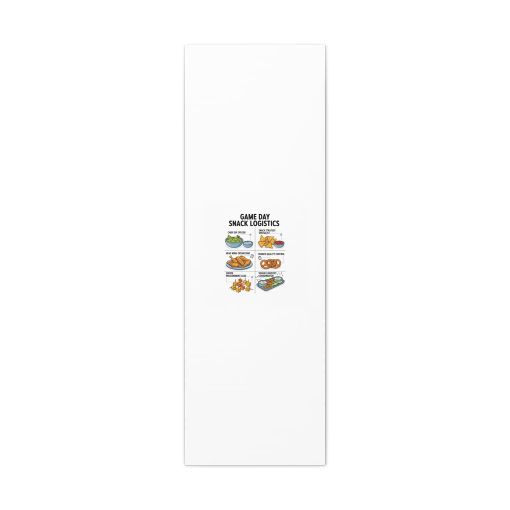 Game Day Snack Logistics Canvas, Dip Strategist Poster | Game Day Blueprint