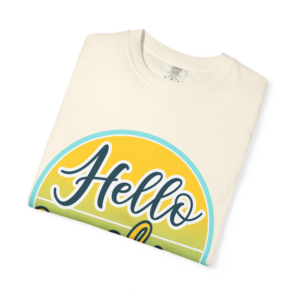 Hello Sunshine T-Shirt — Retro Sun Graphic Tee for Bright, Sunny Vibes