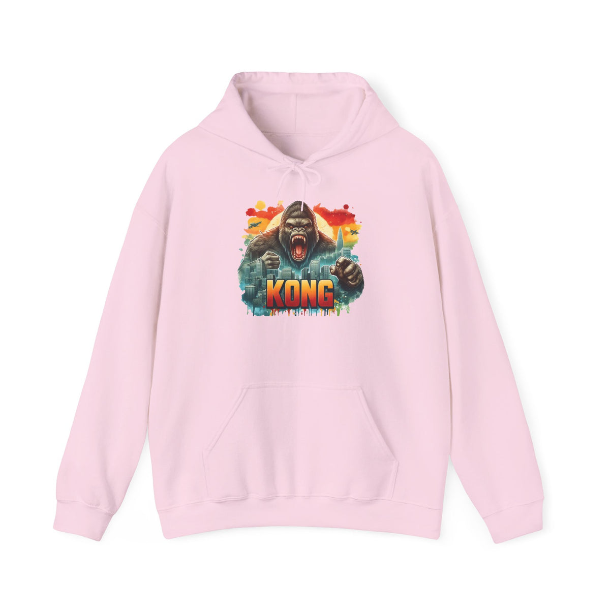 Kong Graphic Hoodie – Retro Sunset Gorilla Design