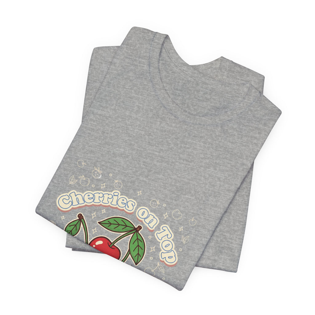 Cherries on Top Tee | Cherry Design Shirt, Retro Kawaii Fruit Graphic