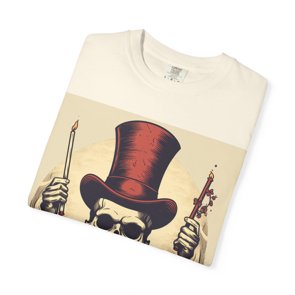 Skull Magician T-Shirt — Vintage Top Hat Skeleton Graphic Tee
