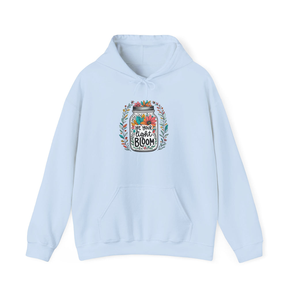 Bloom Jar Hoodie – "Let Your Heart Bloom" Floral Mason Jar Sweatshirt